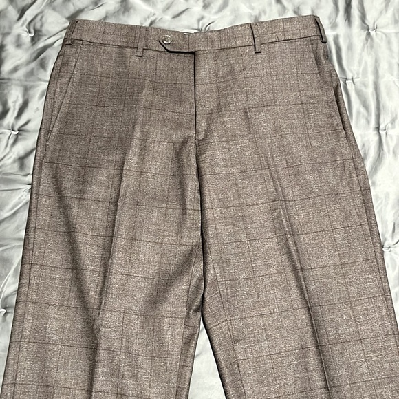 NWT Luigi Bianchi Mantova, Loro Piana super 130’s wool, grey dress pants - Picture 3 of 6